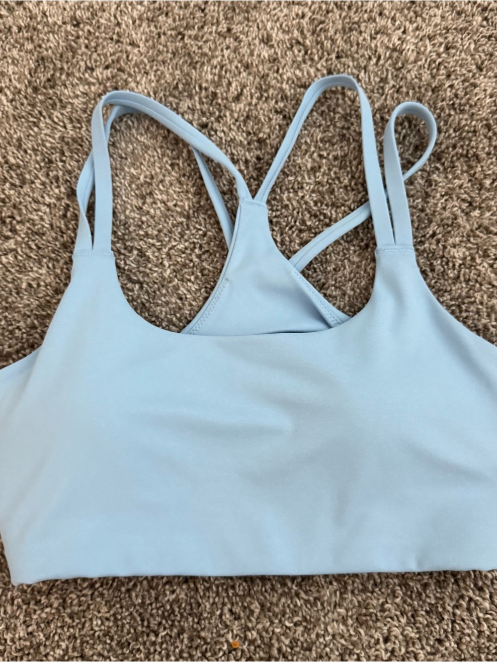 Fabletics Light Blue Strappy Sports Bra